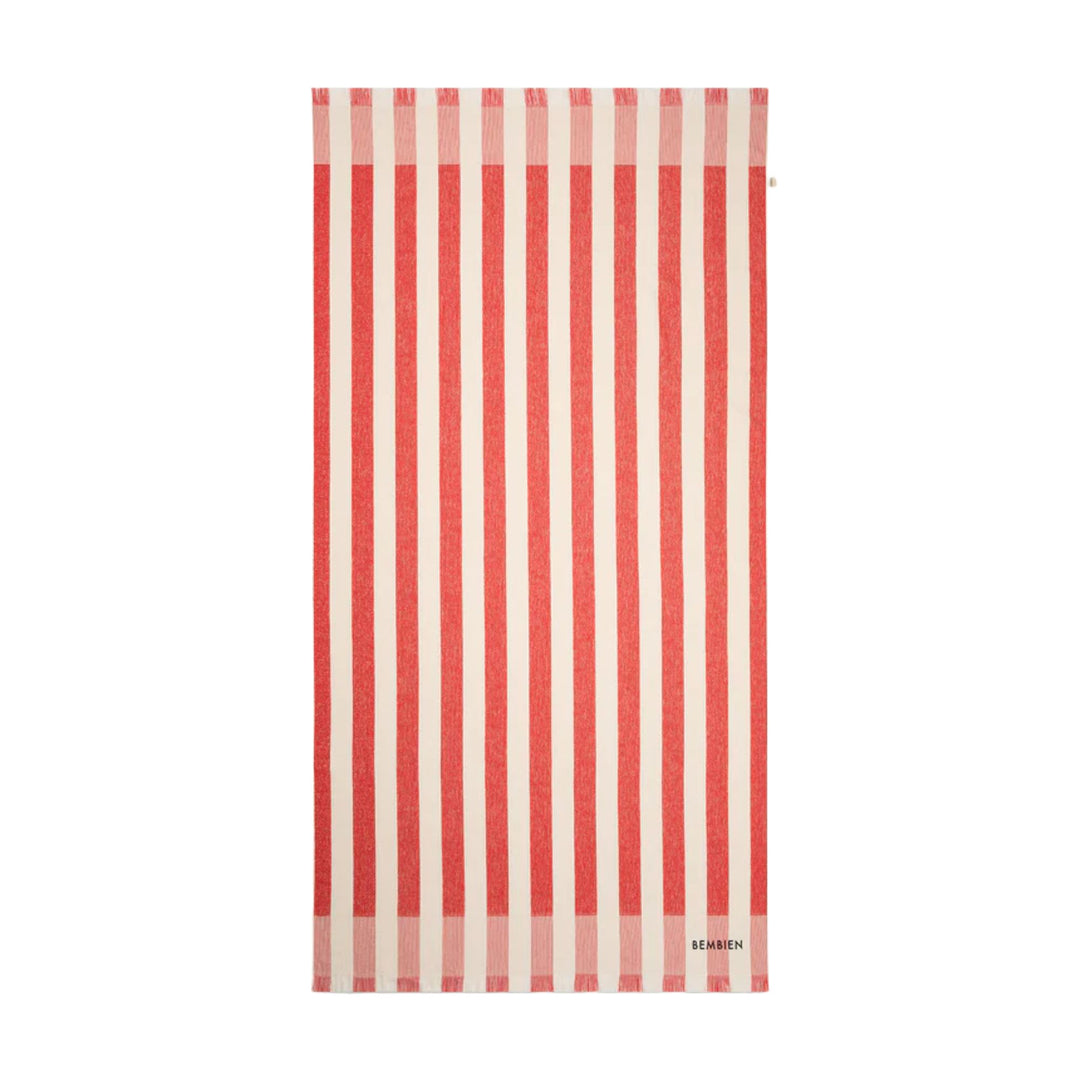 Plage Towel in Red Stripe