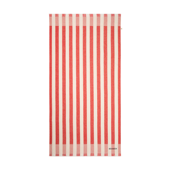 Plage Towel in Red Stripe