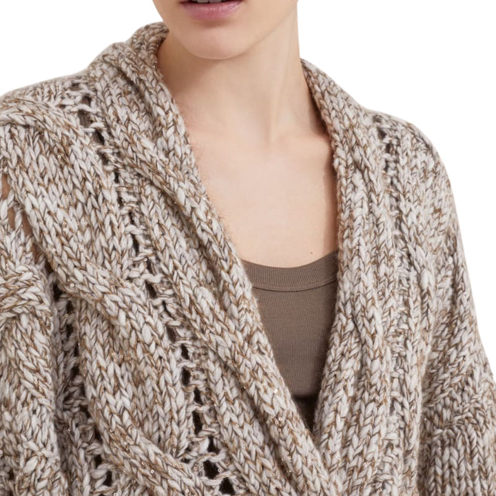 Wool Mohair Pailette Cardigan
