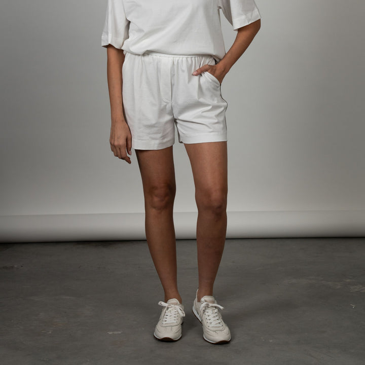 Cotton Shorts with Monili Detail