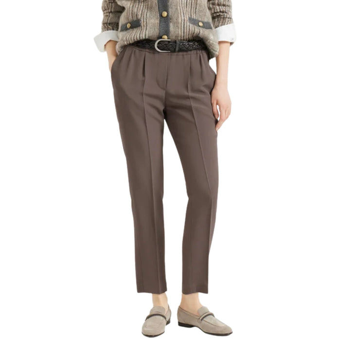 Silk Pull on Pant in Dark chocolate