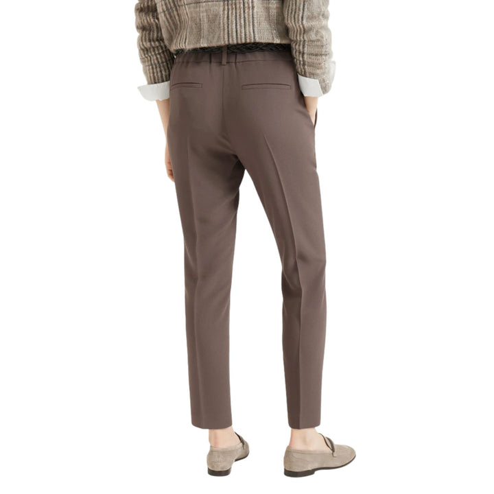 Silk Pull on Pant in Dark chocolate