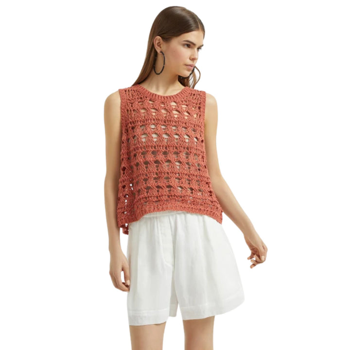 Openwork Sleeveless Knit