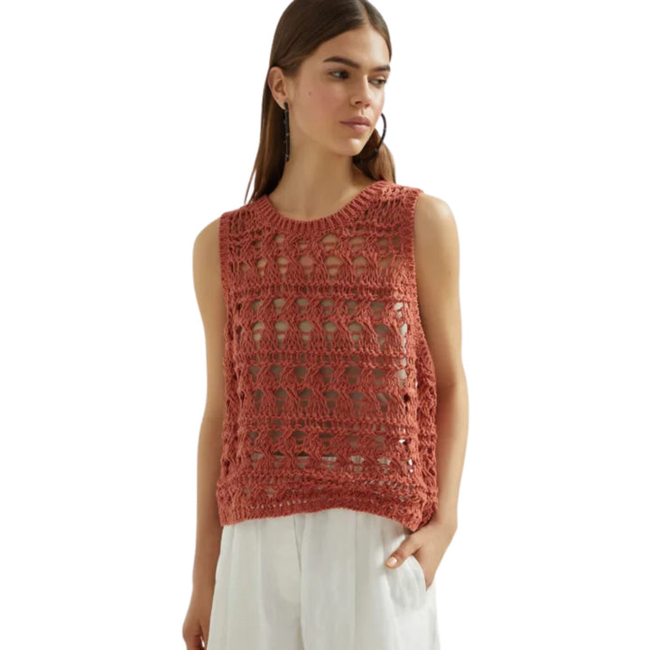 Openwork Sleeveless Knit