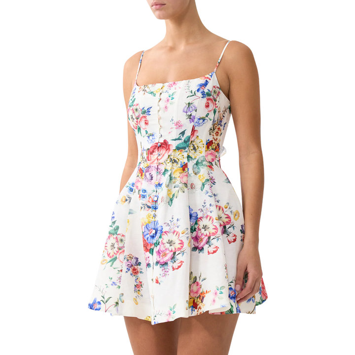 Corset Dress With Short Flared Skirt