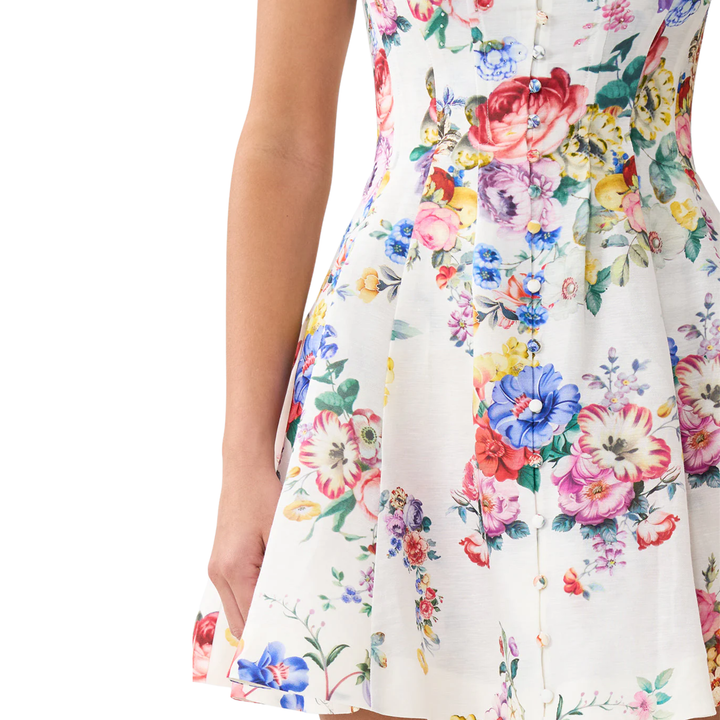 Corset Dress With Short Flared Skirt