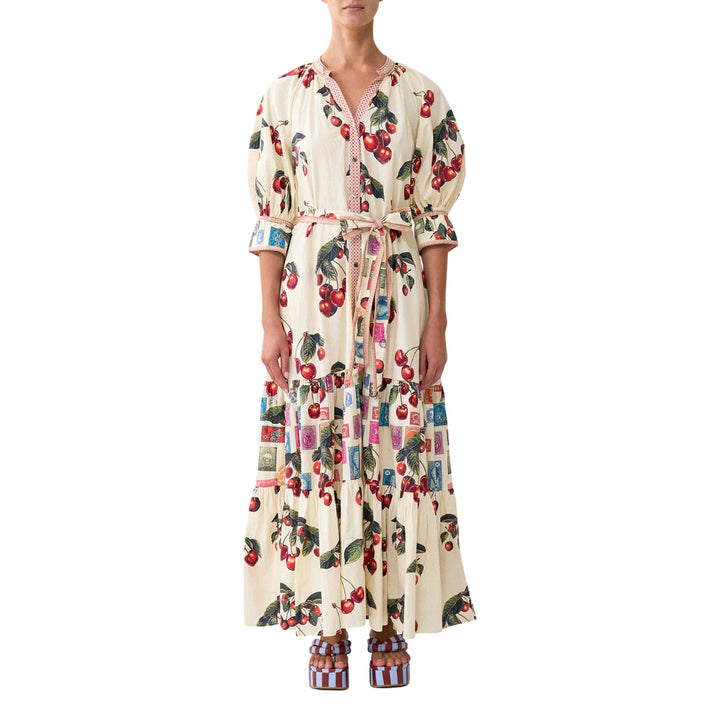 Tiered Shirt Dress With Short Sleeve