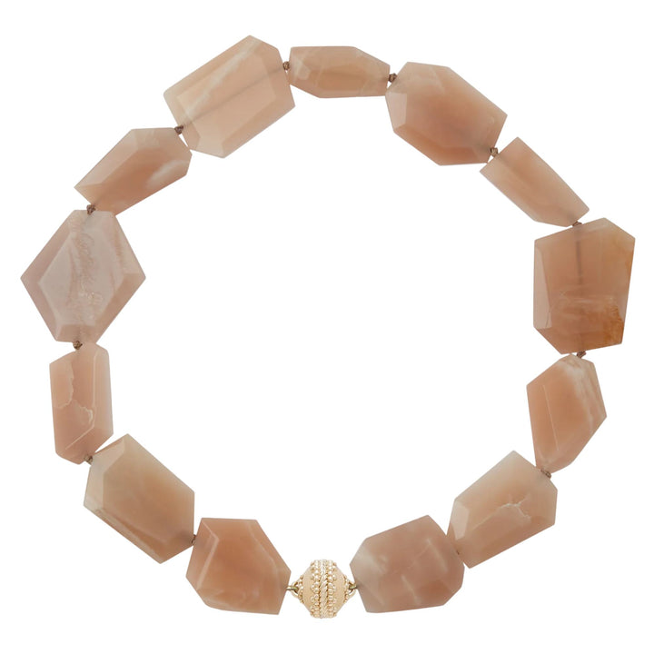 Cream Feldspar Pentagon Necklace