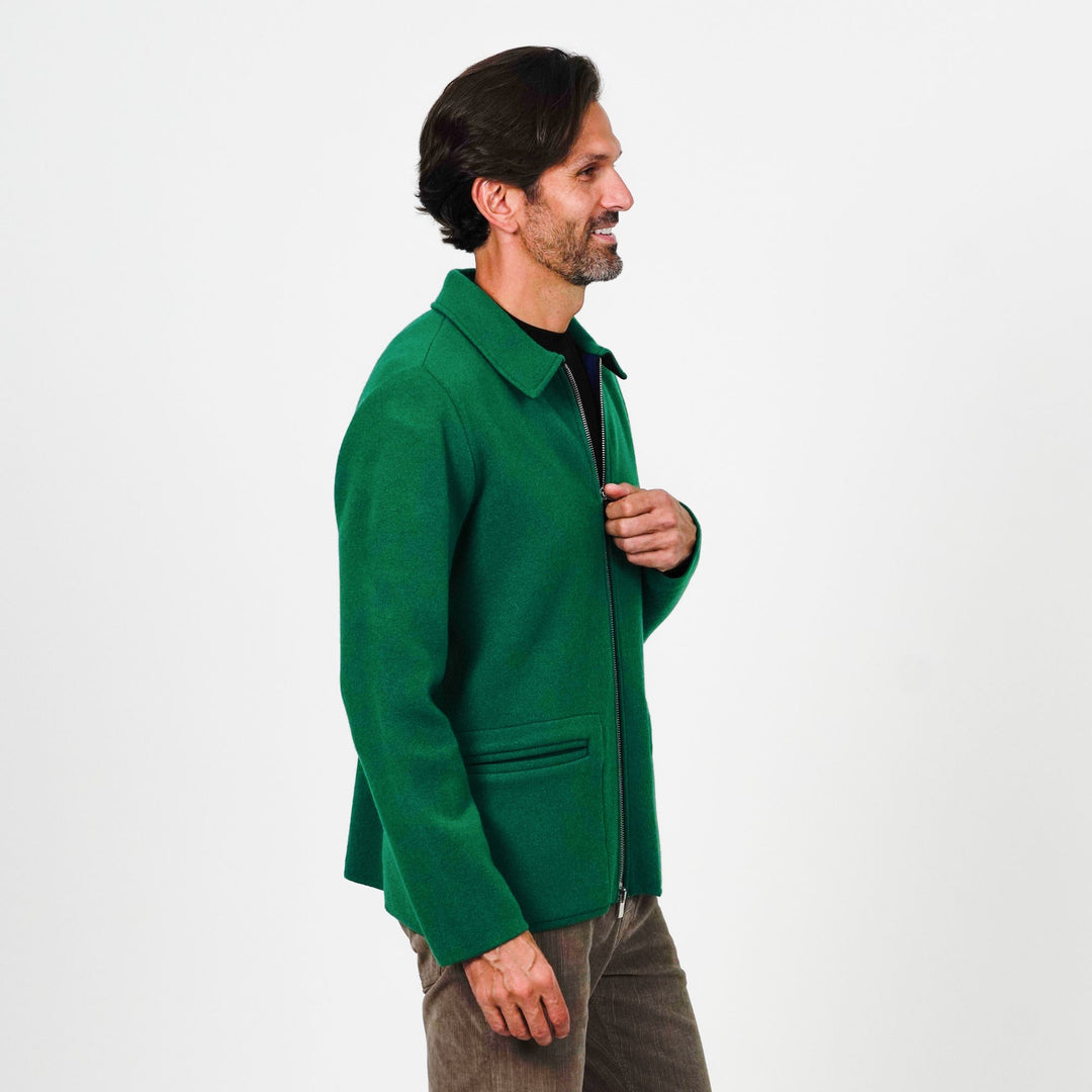 Zip Front Wool Sweater