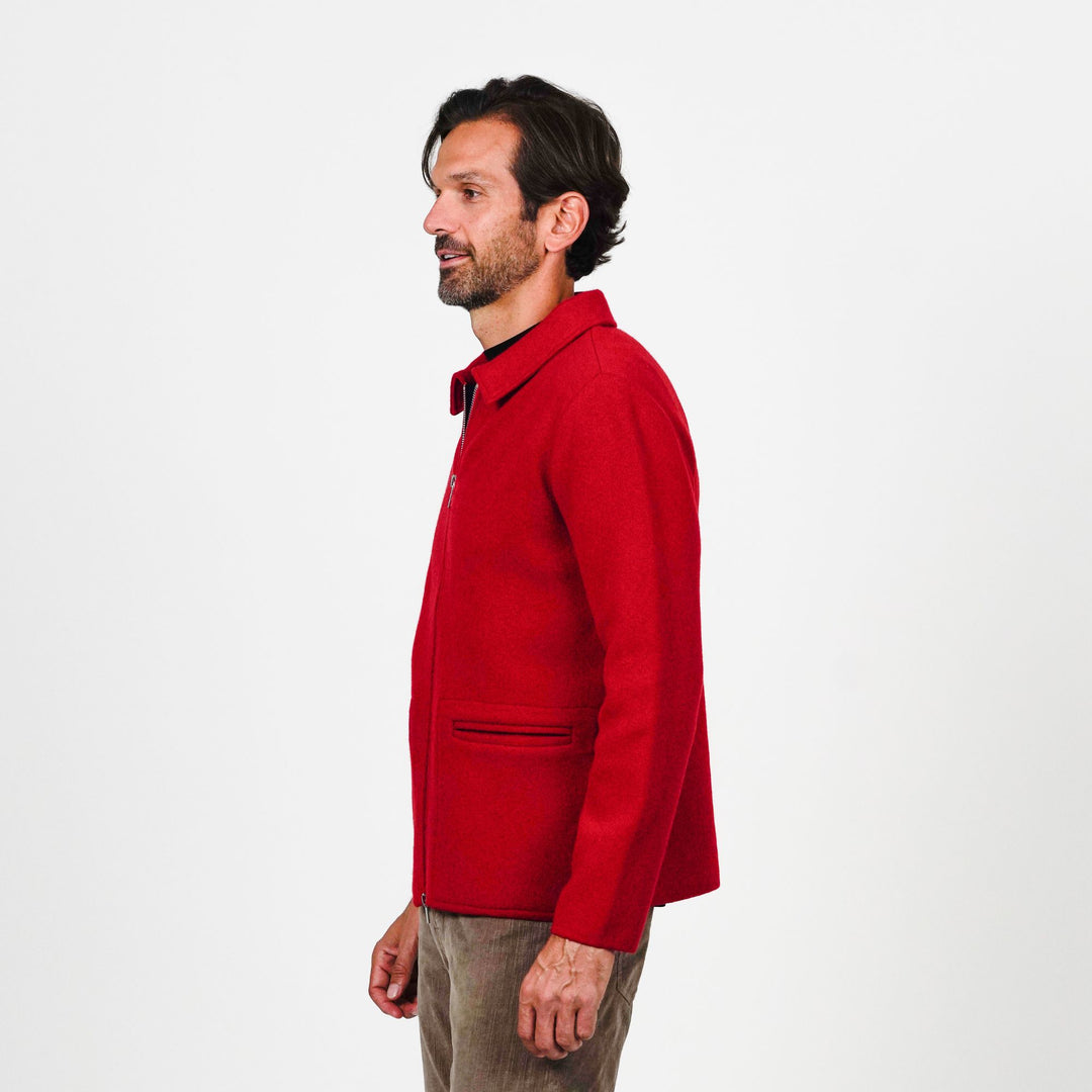 Zip Front Wool Sweater