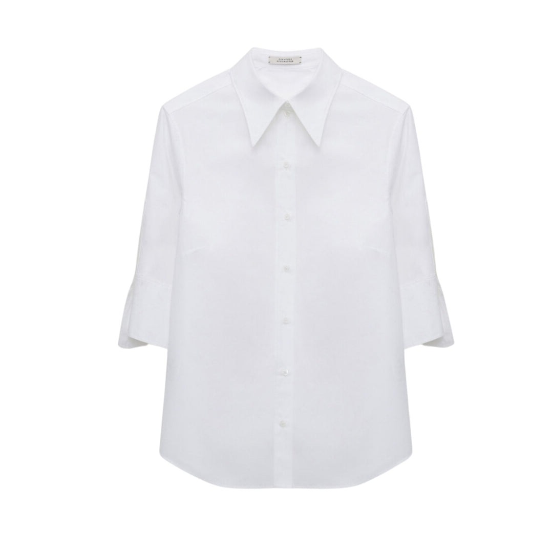 Half-Sleeve Poplin Power Blouse