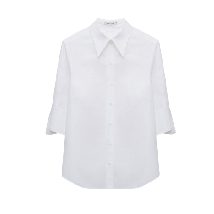 Half-Sleeve Poplin Power Blouse