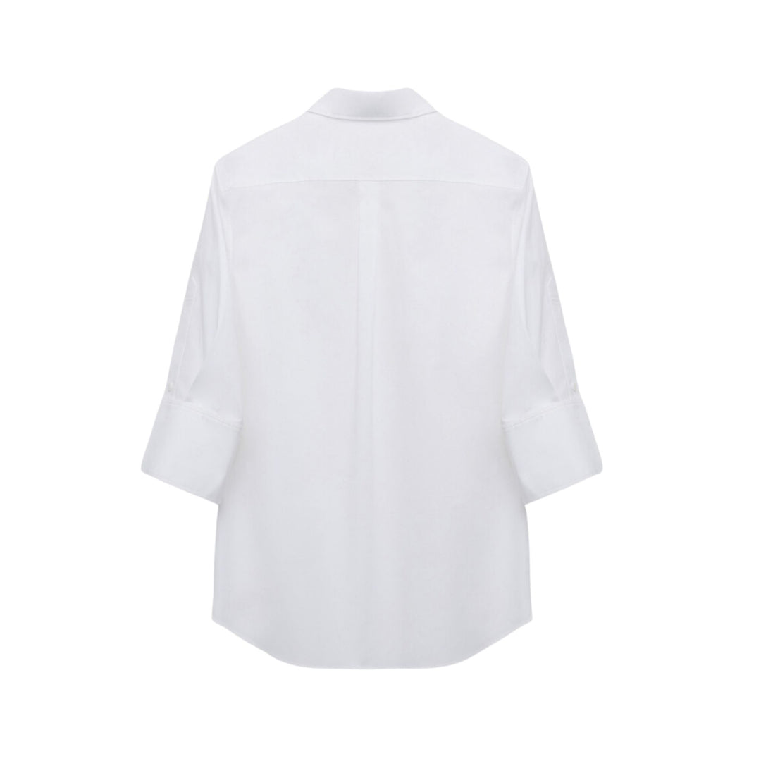 Half-Sleeve Poplin Power Blouse