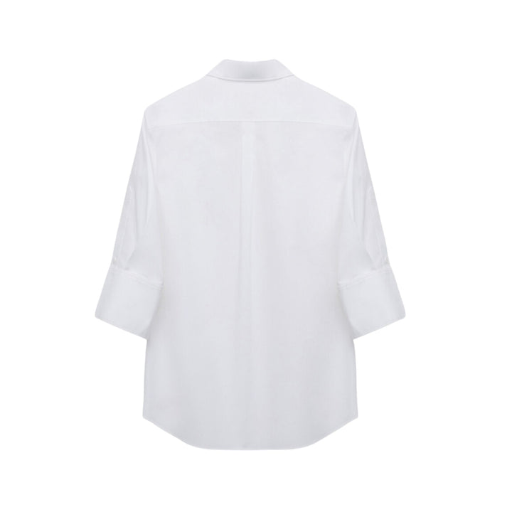 Half-Sleeve Poplin Power Blouse