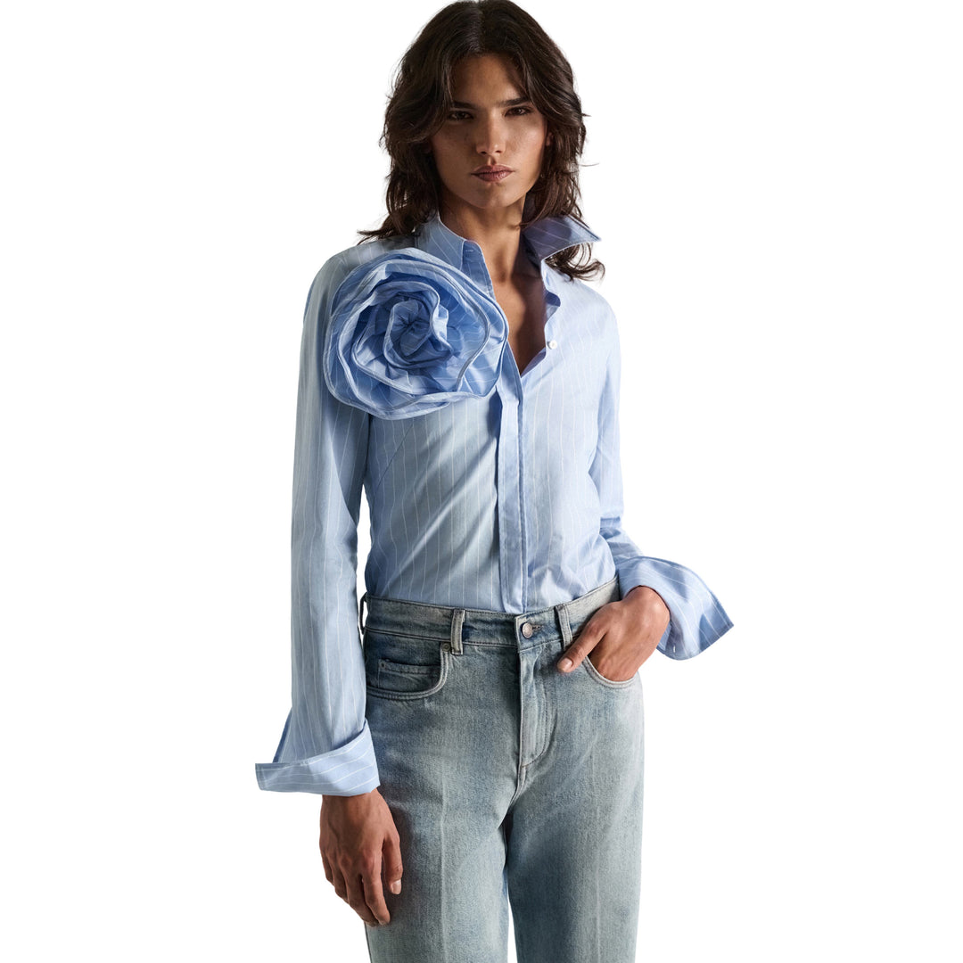 Striped Power Blouse