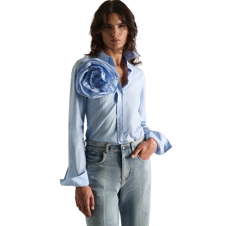 Striped Power Blouse