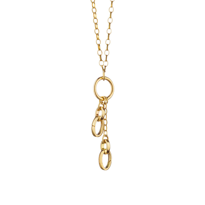 18k Gold 17" Small Belcher Charm Enhancer Chain