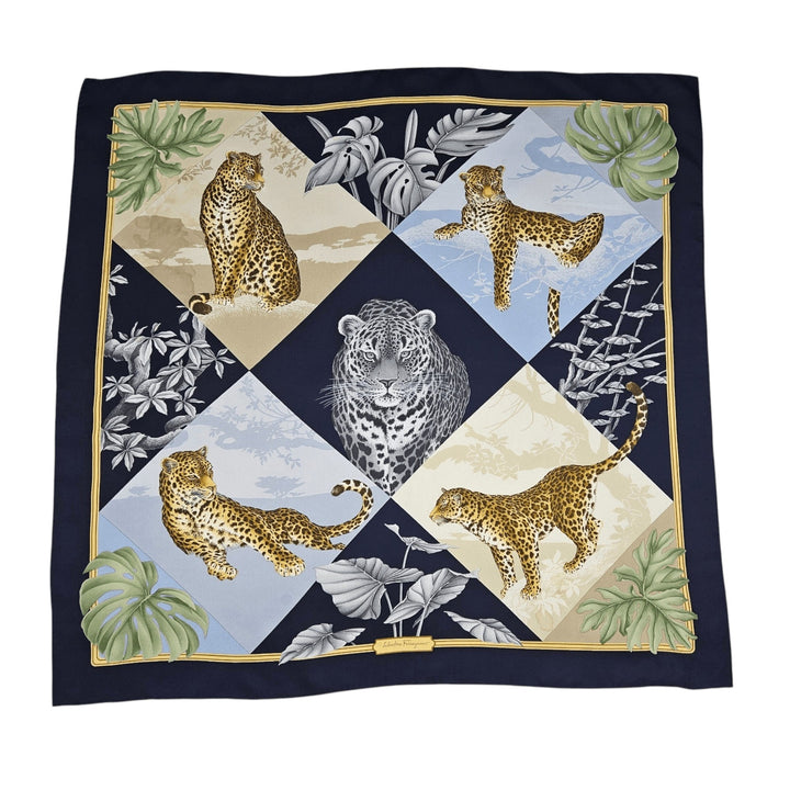 ANIMALI/JUNGLA/FELINI PONCHO - AVORIO/BLU