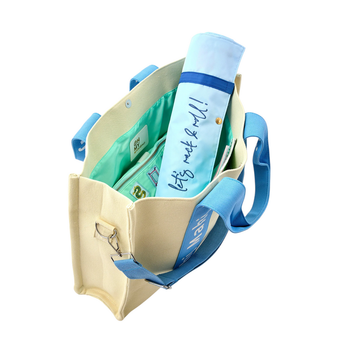 Light Blue Mahj It All Tote