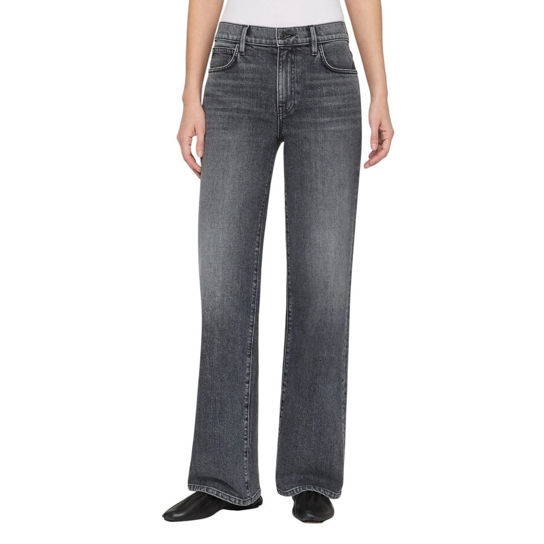 High Rise Wide Leg Full Wyckoff Jean in Washed Slate