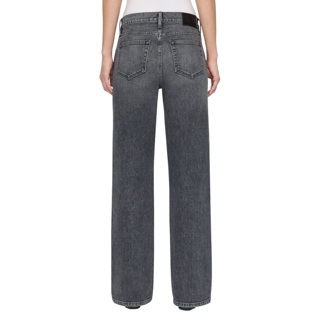 High Rise Wide Leg Full Wyckoff Jean in Washed Slate