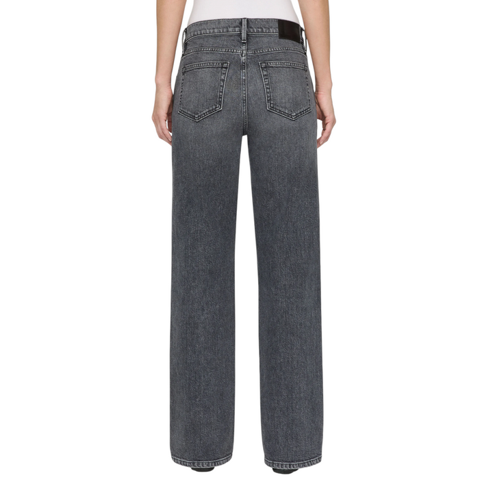 High Rise Wide Leg Full Wyckoff Jean in Washed Slate
