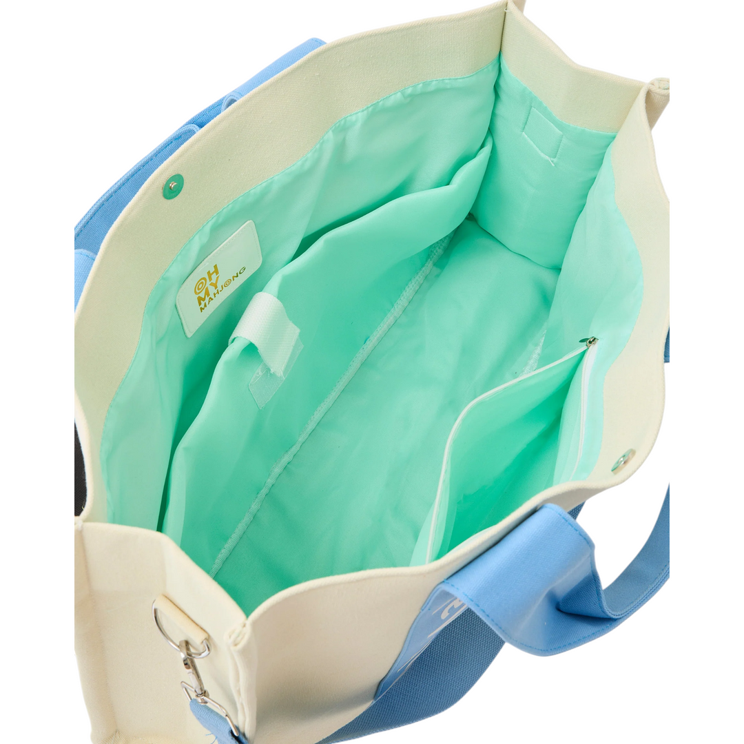 Light Blue Mahj It All Tote
