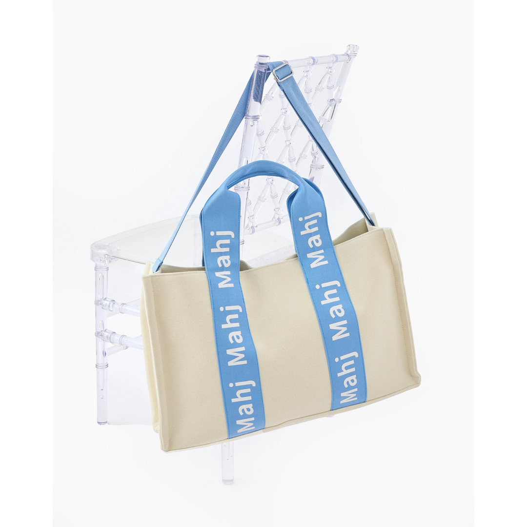 Light Blue Mahj It All Tote