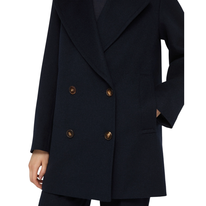 Double Breasted Peacoat in ink