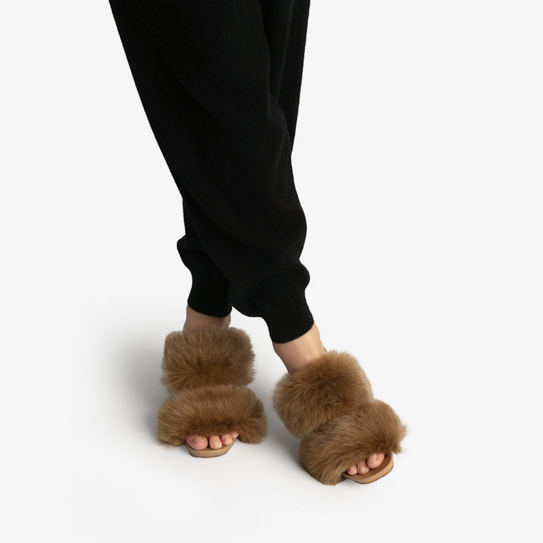Cissy Sandal in Tan Suede Churra