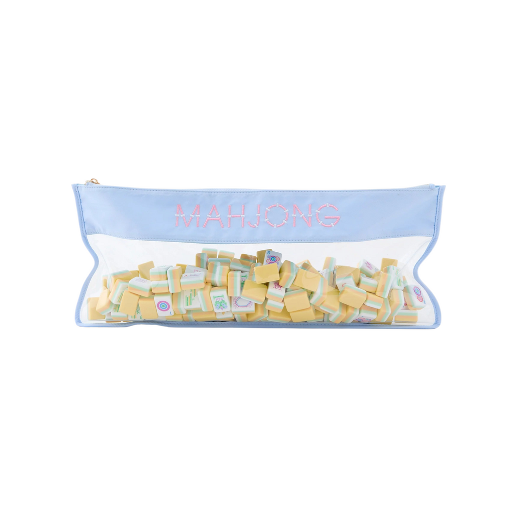 Light Blue Bamboo Mahjong Bag