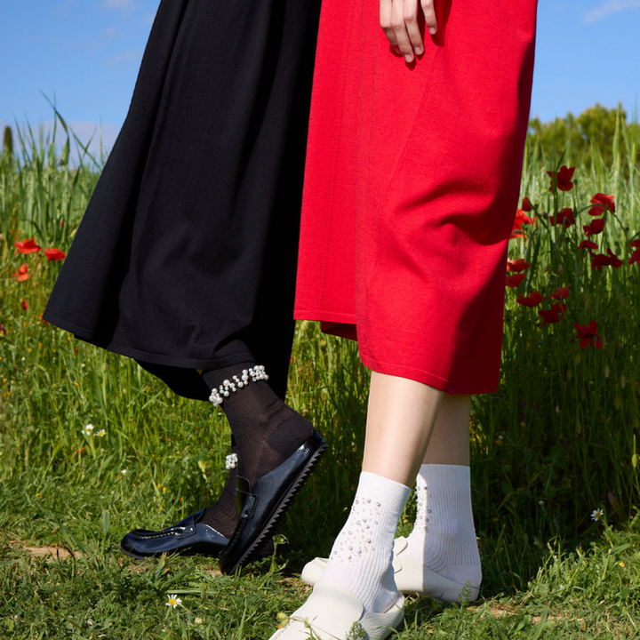 Bilma Mule in Basmati-Cervo Shearling
