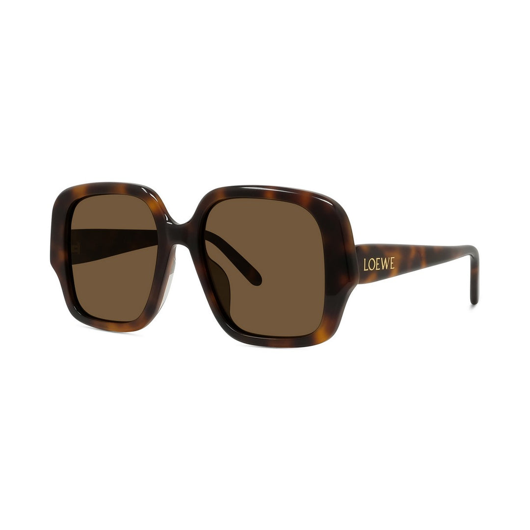 Shiny Dark Brown Havana Acetate Full rim Sunglasses LW40134U-52E