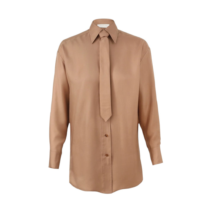 Relaxed Tie Shirt in Biscuit