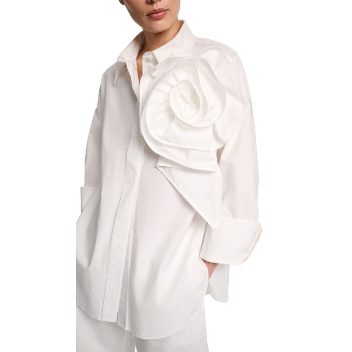 Poplin Power Blouse - Pure White