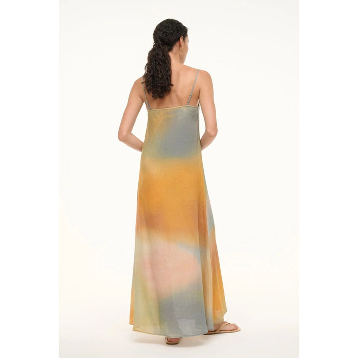 Laura Linen Dress in Pastel Clouds