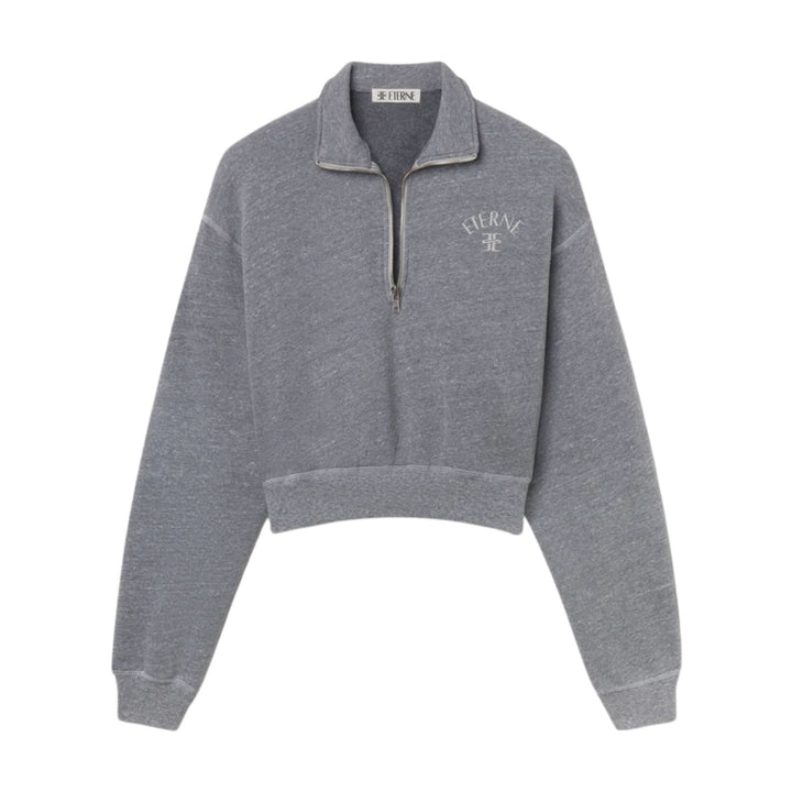 Cropped Half-Zip Sweatshirt