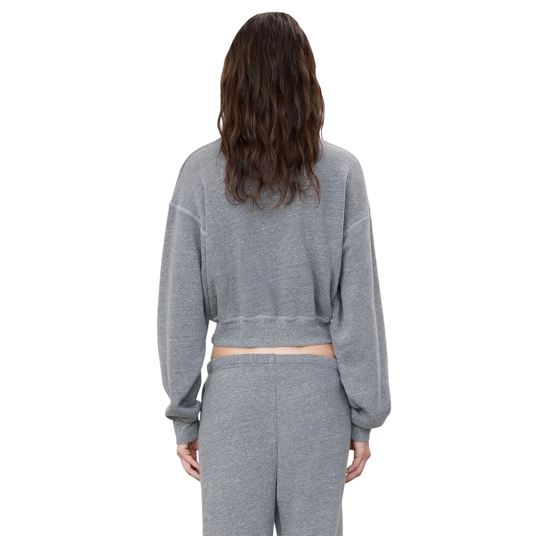 Cropped Half-Zip Sweatshirt