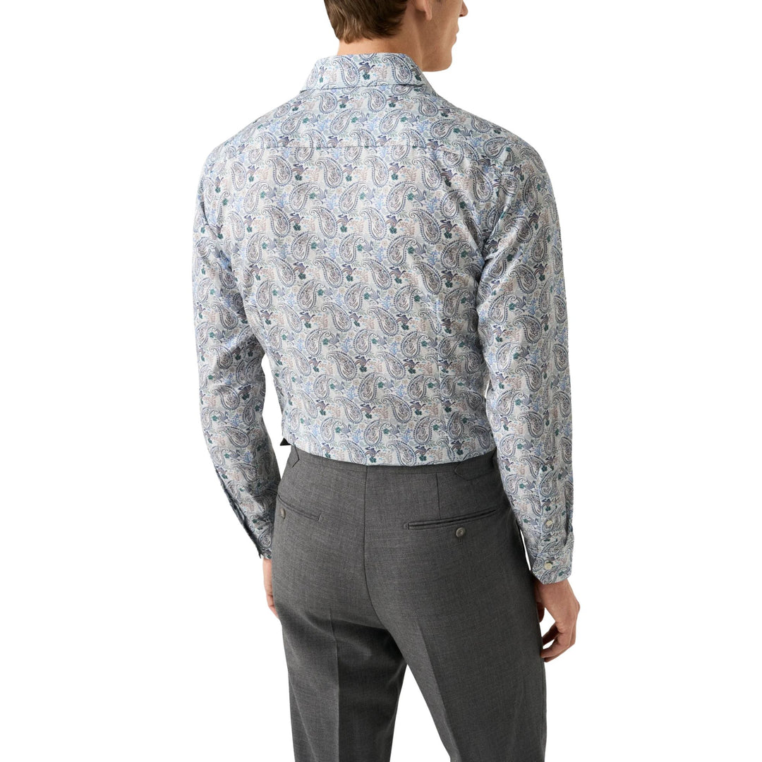 Slim Fit Motif Cotton & TENCEL Lyocell Shirt