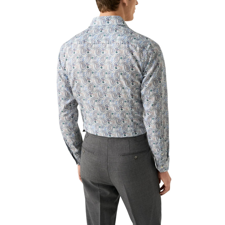 Slim Fit Motif Cotton & TENCEL Lyocell Shirt