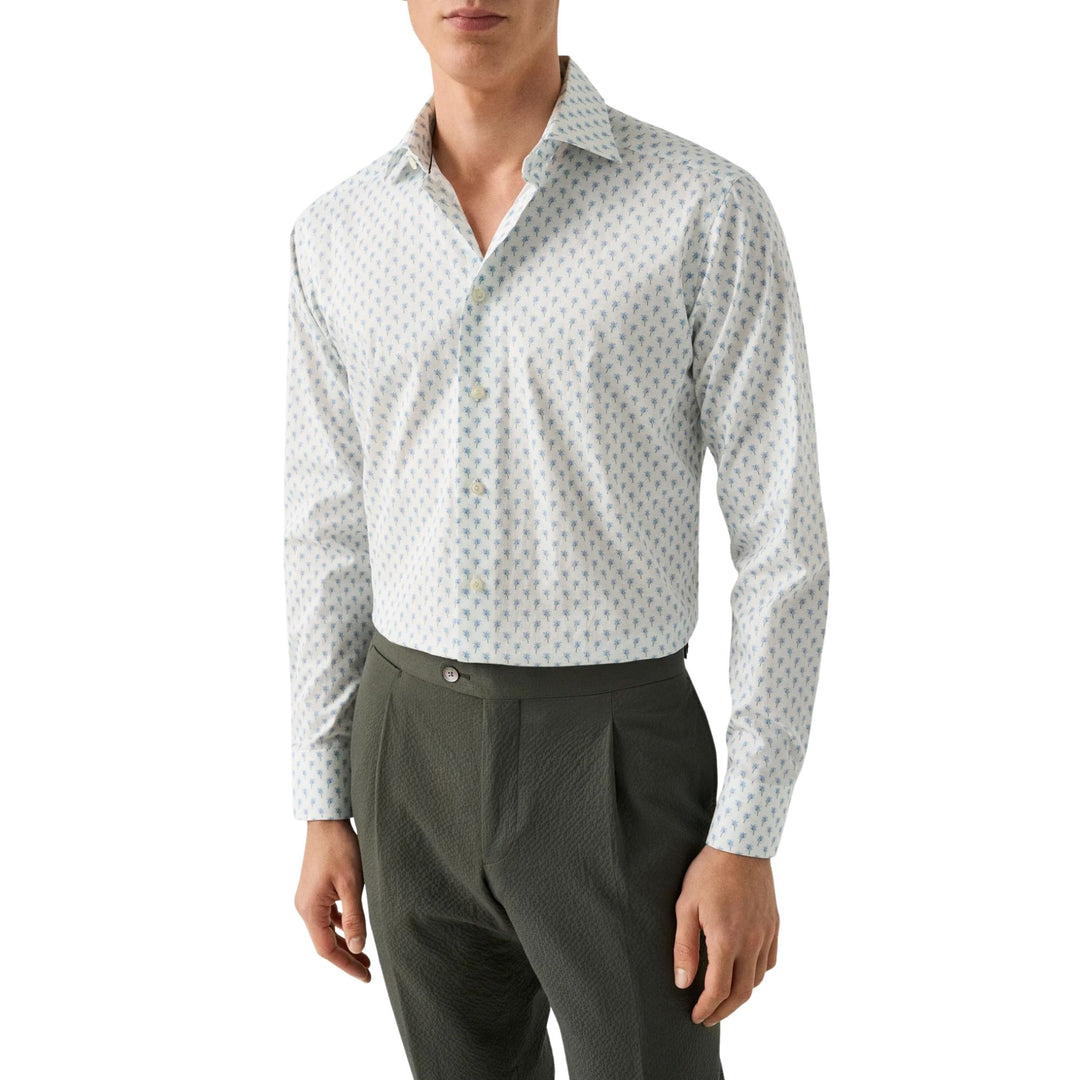 Contemporary Fit Palm Tree Signature Twill Shirt