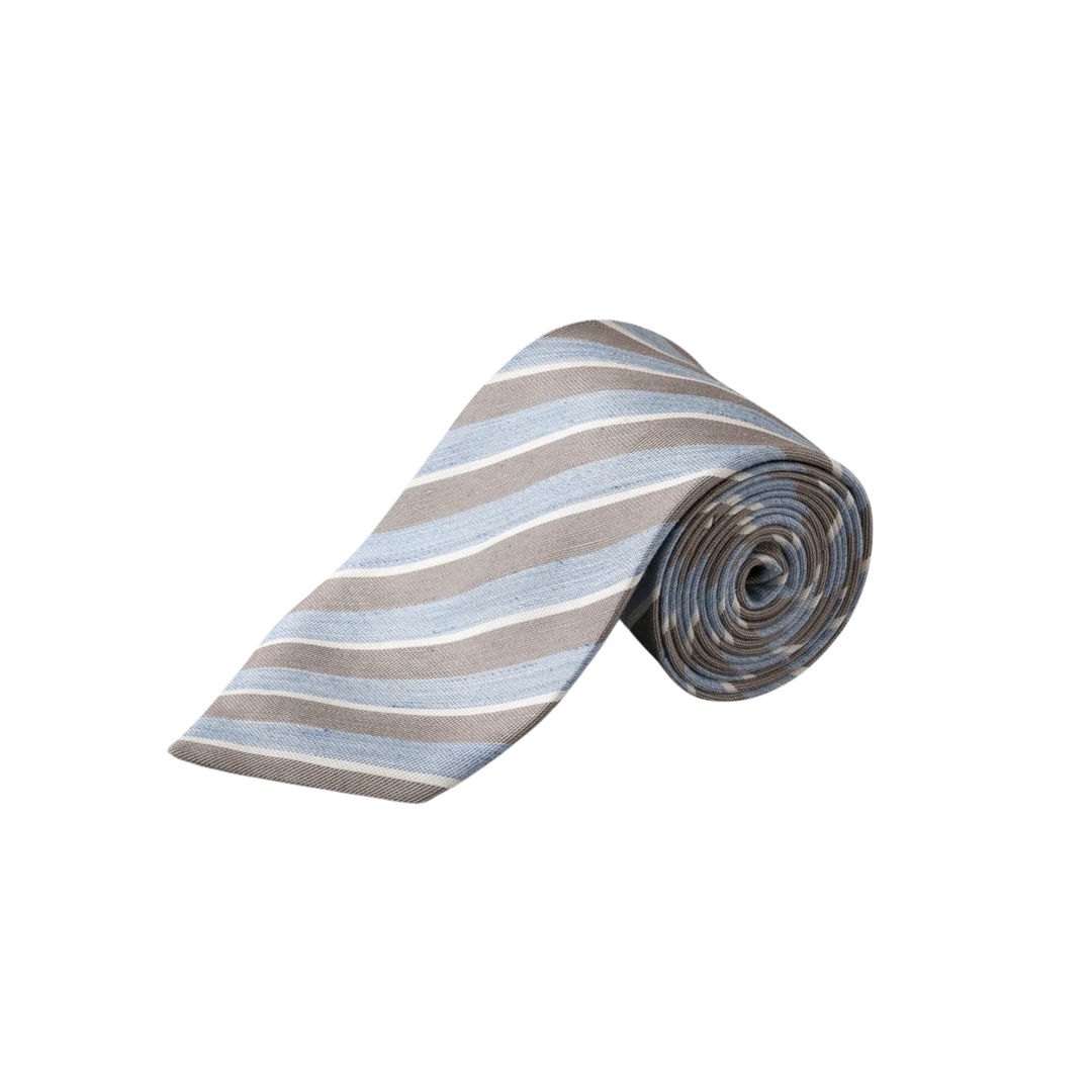 Stripe Woven Linen Tie