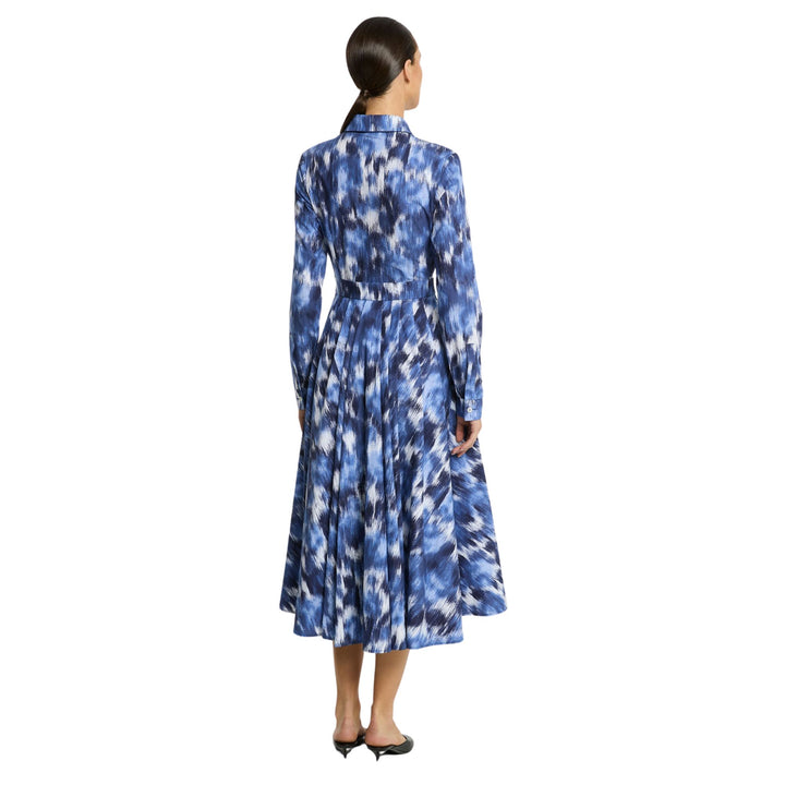 Poplin Shirt Dress - Riviera/Optic White