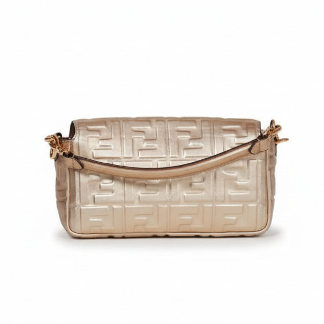 Fendi Convertible Baguette Bag in Gold