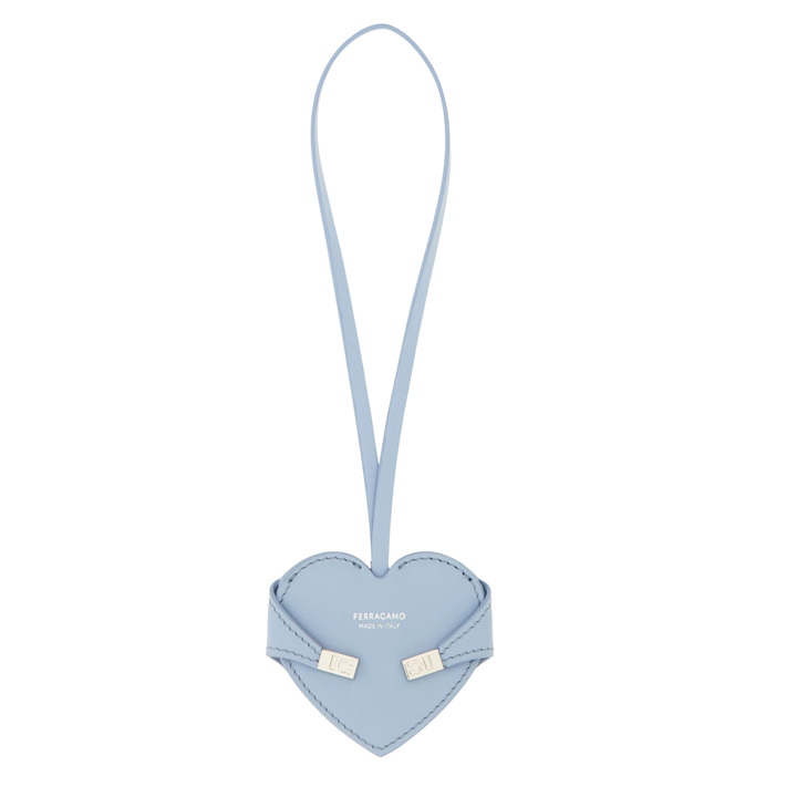 Elegance Heart Bag Charm - Denim