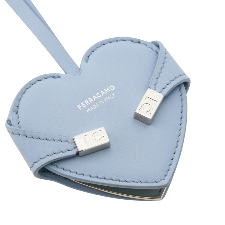 Elegance Heart Bag Charm - Denim