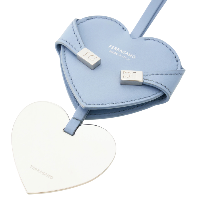 Elegance Heart Bag Charm - Denim