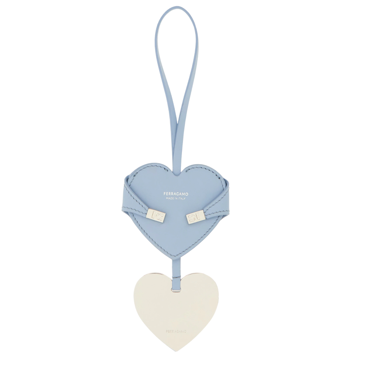 Elegance Heart Bag Charm - Denim