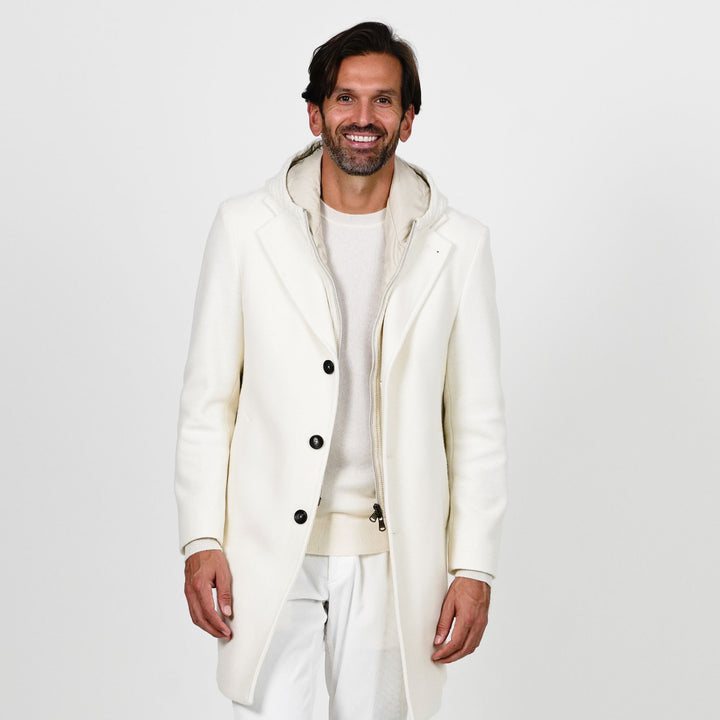 3/4 Coat with Zipout Hooded Knit Insert