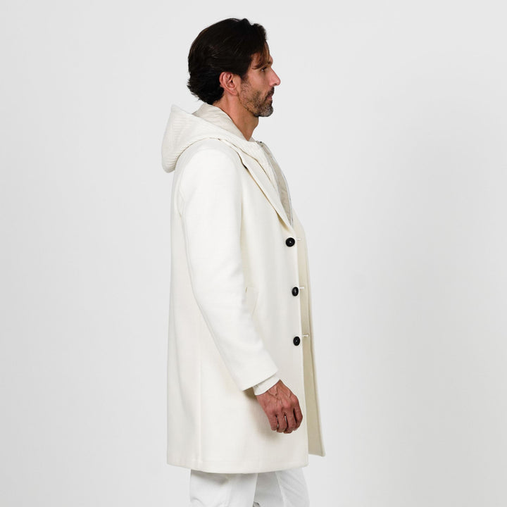 3/4 Coat with Zipout Hooded Knit Insert